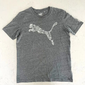 Puma Golf Crew Neck Short Sleeve T Shirt Heather Grey Sz S